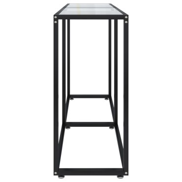 vidaXL Τραπέζι Κονσόλα Διαφανές 140x35x75,5cm από Ψημένο Γυαλί 1 τεμ.
