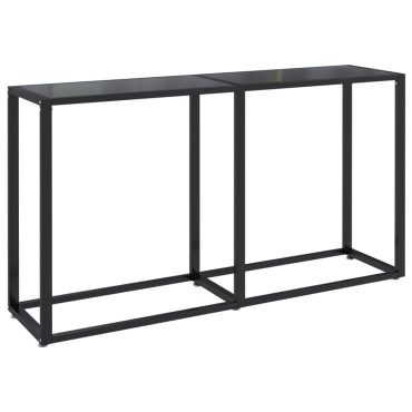 vidaXL Τραπέζι Κονσόλα Μαύρο 140x35x75,5cm από Ψημένο Γυαλί 1 τεμ.