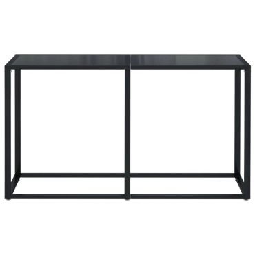 vidaXL Τραπέζι Κονσόλα Μαύρο 140x35x75,5cm από Ψημένο Γυαλί 1 τεμ.