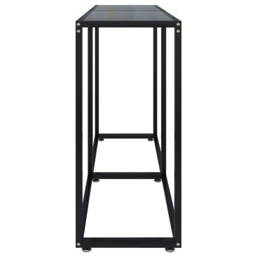 vidaXL Τραπέζι Κονσόλα Μαύρο 140x35x75,5cm από Ψημένο Γυαλί 1 τεμ.