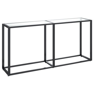 vidaXL Τραπέζι Κονσόλα Διαφανές 160x35x75,5cm από Ψημένο Γυαλί 1 τεμ.