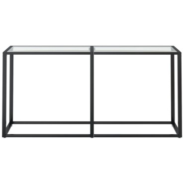 vidaXL Τραπέζι Κονσόλα Διαφανές 160x35x75,5cm από Ψημένο Γυαλί 1 τεμ.