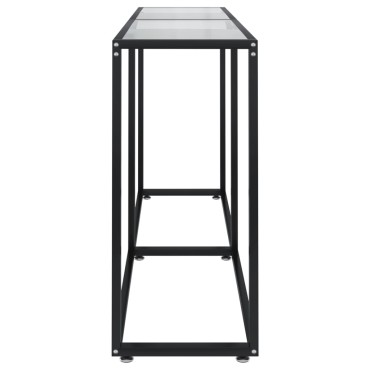 vidaXL Τραπέζι Κονσόλα Διαφανές 160x35x75,5cm από Ψημένο Γυαλί 1 τεμ.