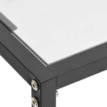 vidaXL Τραπέζι Κονσόλα Διαφανές 160x35x75,5cm από Ψημένο Γυαλί 1 τεμ.