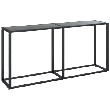 vidaXL Τραπέζι Κονσόλα Μαύρο 160x35x75,5cm από Ψημένο Γυαλί 1 τεμ.