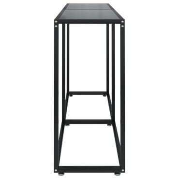 vidaXL Τραπέζι Κονσόλα Μαύρο 160x35x75,5cm από Ψημένο Γυαλί 1 τεμ.