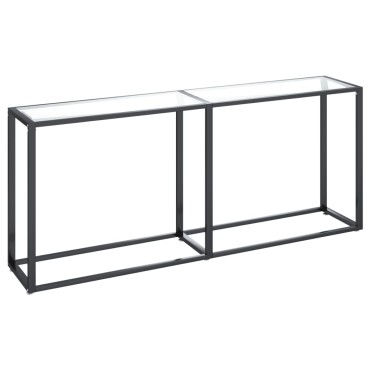 vidaXL Τραπέζι Κονσόλα Διαφανές 180x35x75,5cm από Ψημένο Γυαλί 1 τεμ.