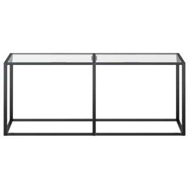 vidaXL Τραπέζι Κονσόλα Διαφανές 180x35x75,5cm από Ψημένο Γυαλί 1 τεμ.
