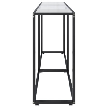 vidaXL Τραπέζι Κονσόλα Διαφανές 180x35x75,5cm από Ψημένο Γυαλί 1 τεμ.