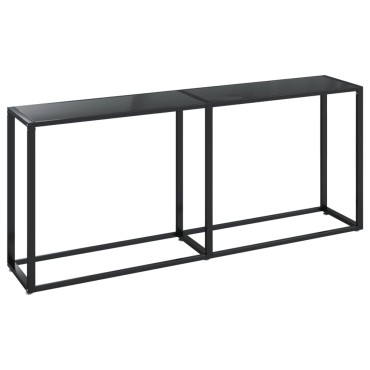vidaXL Τραπέζι Κονσόλα Μαύρο 180x35x75,5cm από Ψημένο Γυαλί 1 τεμ.