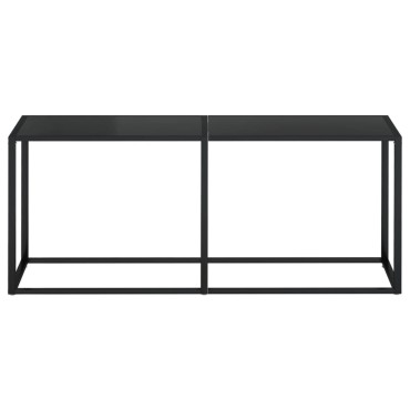 vidaXL Τραπέζι Κονσόλα Μαύρο 180x35x75,5cm από Ψημένο Γυαλί 1 τεμ.