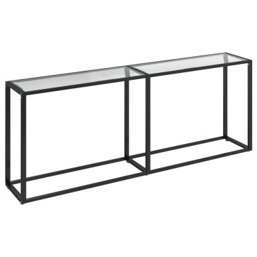 vidaXL Τραπέζι Κονσόλα Διαφανές 200x35x75,5cm από Ψημένο Γυαλί 1 τεμ.