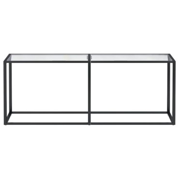 vidaXL Τραπέζι Κονσόλα Διαφανές 200x35x75,5cm από Ψημένο Γυαλί 1 τεμ.