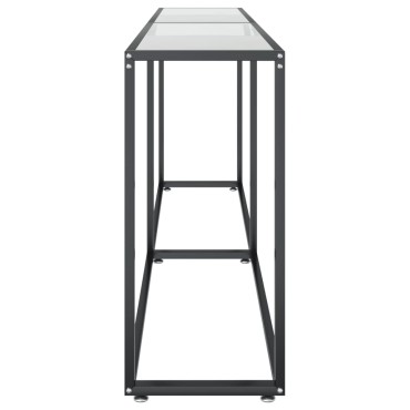 vidaXL Τραπέζι Κονσόλα Διαφανές 200x35x75,5cm από Ψημένο Γυαλί 1 τεμ.