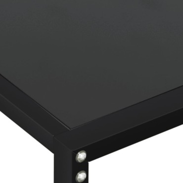 vidaXL Τραπέζι Κονσόλα Μαύρο 200x35x75,5cm από Ψημένο Γυαλί 1 τεμ.