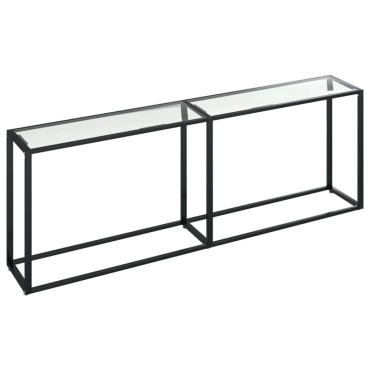 vidaXL Τραπέζι Κονσόλα Διαφανές 220x35x75,5cm από Ψημένο Γυαλί 1 τεμ.