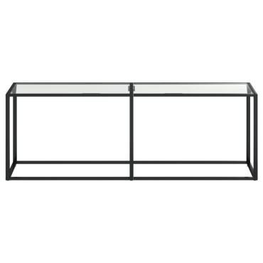 vidaXL Τραπέζι Κονσόλα Διαφανές 220x35x75,5cm από Ψημένο Γυαλί 1 τεμ.