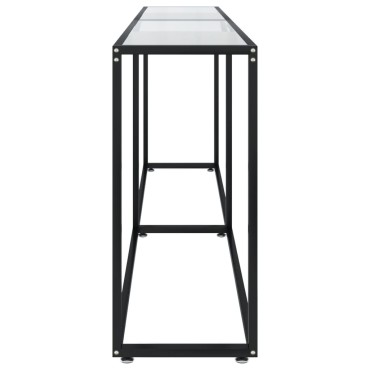 vidaXL Τραπέζι Κονσόλα Διαφανές 220x35x75,5cm από Ψημένο Γυαλί 1 τεμ.