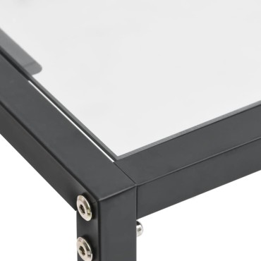vidaXL Τραπέζι Κονσόλα Διαφανές 220x35x75,5cm από Ψημένο Γυαλί 1 τεμ.