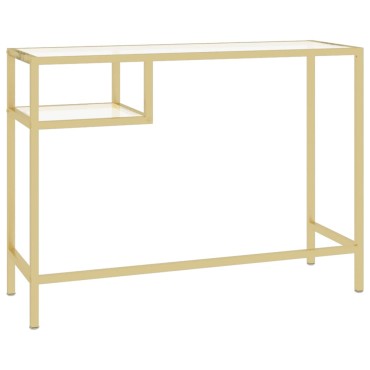 vidaXL Γραφείο Υπολογιστή Διάφανο 100x36x74cm από Ψημένο Γυαλί 1 τεμ.