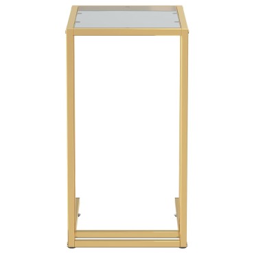 vidaXL Τραπέζι Υπολογιστή Βοηθητικό Μαύρο 50x35x65cm Ψημένο Γυαλί 1 τεμ.