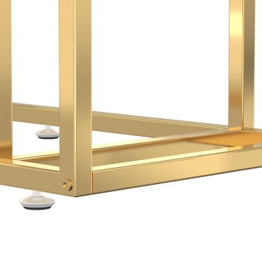 vidaXL Τραπέζι Υπολογιστή Βοηθητικό Μαύρο 50x35x65cm Ψημένο Γυαλί 1 τεμ.