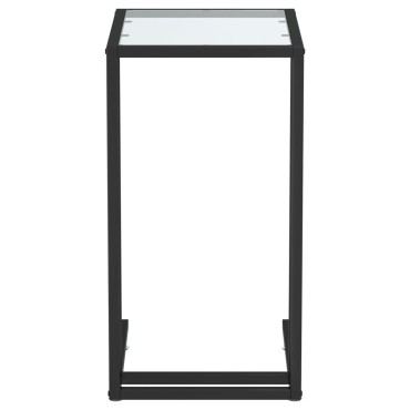vidaXL Τραπέζι Υπολογιστή Βοηθητικό Διαφανές 50x35x65cm Ψημένο Γυαλί 1 τεμ.