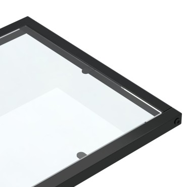 vidaXL Τραπέζι Υπολογιστή Βοηθητικό Διαφανές 50x35x65cm Ψημένο Γυαλί 1 τεμ.