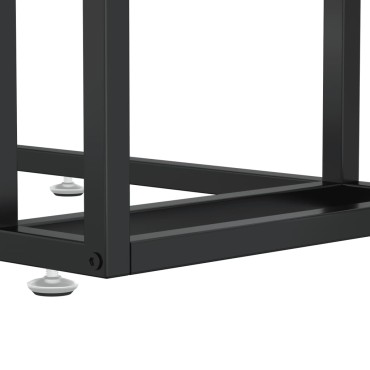 vidaXL Τραπέζι Υπολογιστή Βοηθητικό Διαφανές 50x35x65cm Ψημένο Γυαλί 1 τεμ.