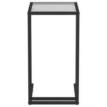 vidaXL Τραπέζι Υπολογιστή Βοηθητικό Μαύρο 50x35x65cm Ψημένο Γυαλί 1 τεμ.