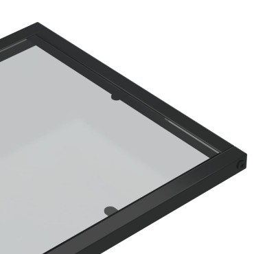 vidaXL Τραπέζι Υπολογιστή Βοηθητικό Μαύρο 50x35x65cm Ψημένο Γυαλί 1 τεμ.
