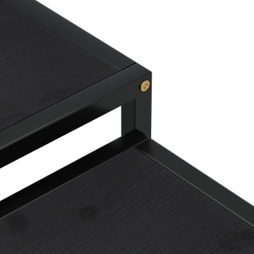 vidaXL Τραπεζάκια 2 τεμ. Μαύρα από MDF (μεγάλο μέγεθος) 37x37x40cm