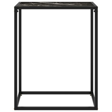 vidaXL Τραπέζι Κονσόλα Μαύρο 60x35x75cm από Ψημένο Γυαλί 1 τεμ.