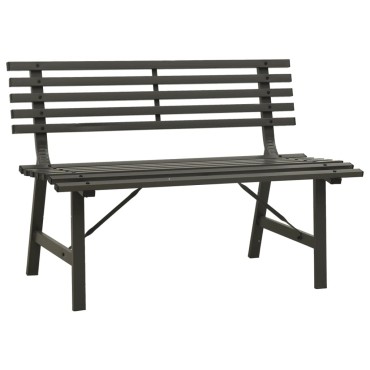 vidaXL Παγκάκι Κήπου Μαύρο Ατσάλινο 110x59x76,5cm 1 τεμ.