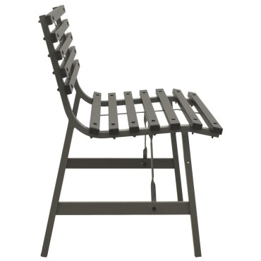 vidaXL Παγκάκι Κήπου Μαύρο Ατσάλινο 110x59x76,5cm 1 τεμ.