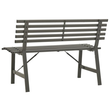 vidaXL Παγκάκι Κήπου Μαύρο Ατσάλινο 110x59x76,5cm 1 τεμ.