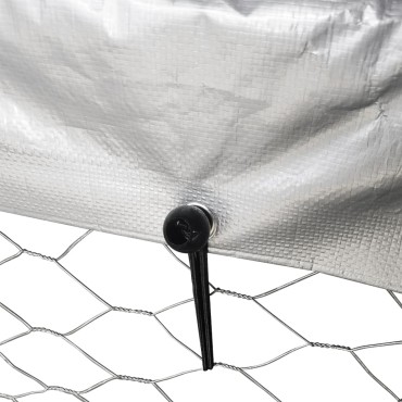 vidaXL Κλουβί Σκύλου Εξωτερικού Χώρου 200 x 200 x 150 εκ. με Στέγαστρο