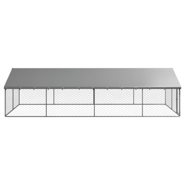 vidaXL Κλουβί Σκύλου Εξωτερικού Χώρου 600 x 300 x 150 εκ. με Στέγαστρο