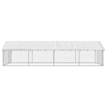 vidaXL Κλουβί Σκύλου Εξωτερικού Χώρου 600 x 300 x 150 εκ. με Στέγαστρο