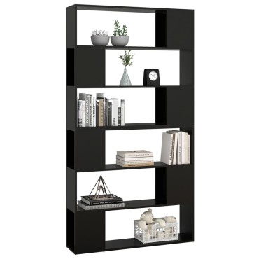 vidaXL Βιβλιοθήκη/Διαχωριστικό Χώρου Μαύρο 100x24x188cm 1 τεμ.