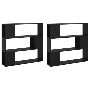 vidaXL Βιβλιοθήκη/Διαχωριστικό Χώρου Μαύρο 100x24x188cm 1 τεμ.