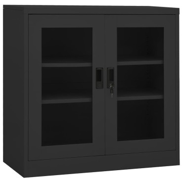 vidaXL Ντουλάπα Γραφείου με Γλάστρα Ανθρακί 90x40x113cm Ατσάλινη 1 τεμ.