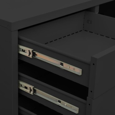 vidaXL Ντουλάπα Γραφείου με Γλάστρα Ανθρακί 90x40x125cm Ατσάλινη 1 τεμ.