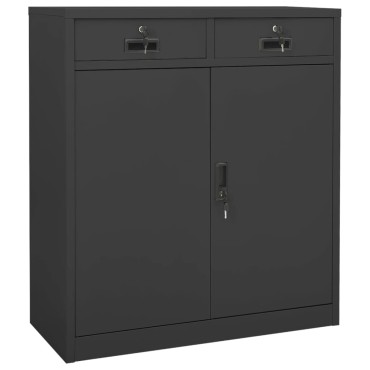 vidaXL Ντουλάπα Γραφείου με Γλάστρα Ανθρακί 90x40x125cm Ατσάλινη 1 τεμ.