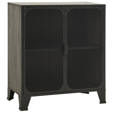 vidaXL Ντουλάπια Αποθήκευσης 2 τεμ. Γκρι 72x36x82cm Μέταλλο/MDF