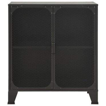 vidaXL Ντουλάπια Αποθήκευσης 2 τεμ. Γκρι 72x36x82cm Μέταλλο/MDF