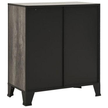 vidaXL Ντουλάπια Αποθήκευσης 2 τεμ. Γκρι 72x36x82cm Μέταλλο/MDF