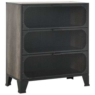 vidaXL Ντουλάπια Αποθήκευσης 2 τεμ. Γκρι 72x36x82cm Μέταλλο/MDF