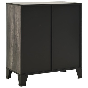 vidaXL Ντουλάπια Αποθήκευσης 2 τεμ. Γκρι 72x36x82cm Μέταλλο/MDF