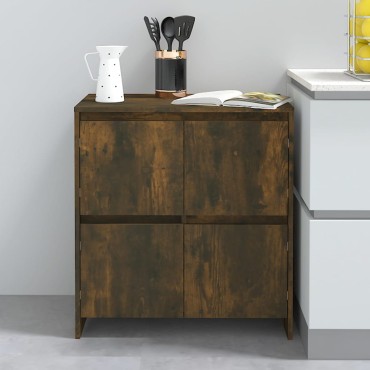 vidaXL Ντουλάπια 2 τεμ. Καπνιστή Δρυς 70x41x75cm από Επεξ. Ξύλο